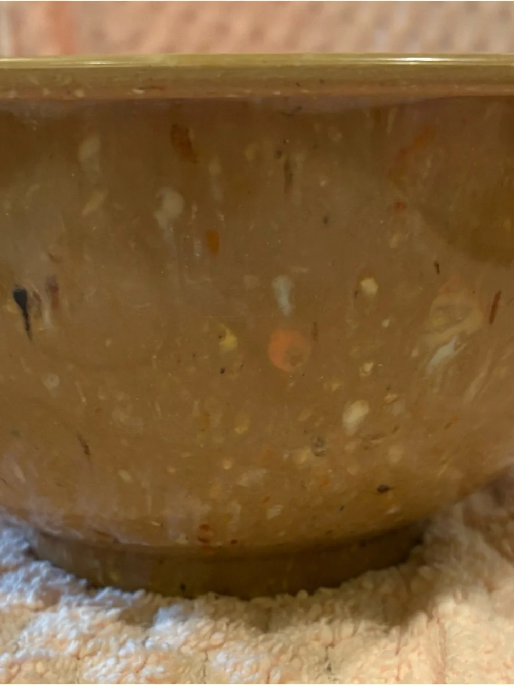 Vintage Texas Ware 118 E Melamine 10” brown Speckled Confetti mixing bowl
